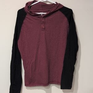 Urban Heritage Maroon Hooded Shirt